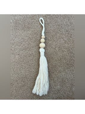 Handmade Elegant Cream Tassel Ornament